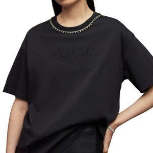 ALLSAINTS Pippa Diamante Black T-Shirt XS